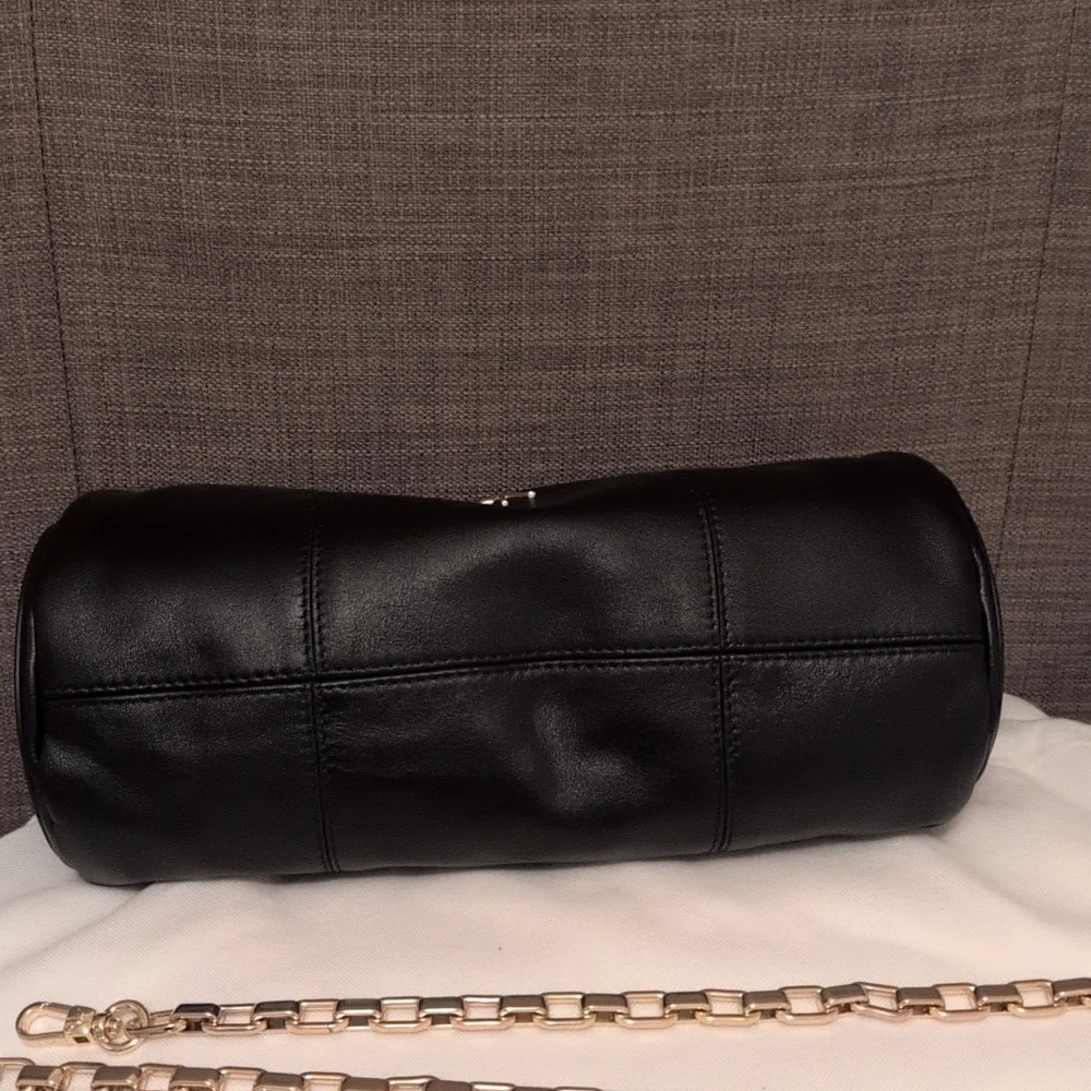 Manu atelier Cylinder Black Leather Shoulder Bag - Picture 2 of 5